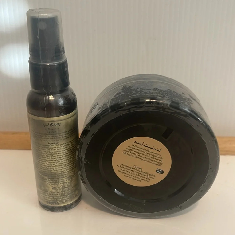 WEN by Chaz Dean Sweet Almond Mint re Moist Intensive Hair Tx & Replenishing Tx - Picture 2 of 2